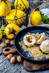 Topfenknödel mit Quitten